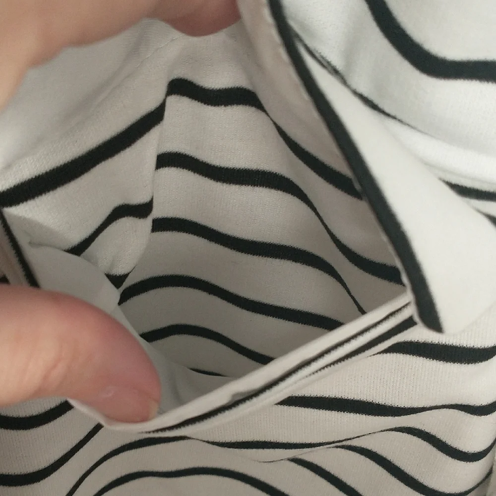 Allegra K White and Black Striped Blazer - Picture 4 of 6